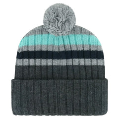 NHL Seattle Kraken '47 Stack Patch Cuffed Knit Hat with Pom - Gray