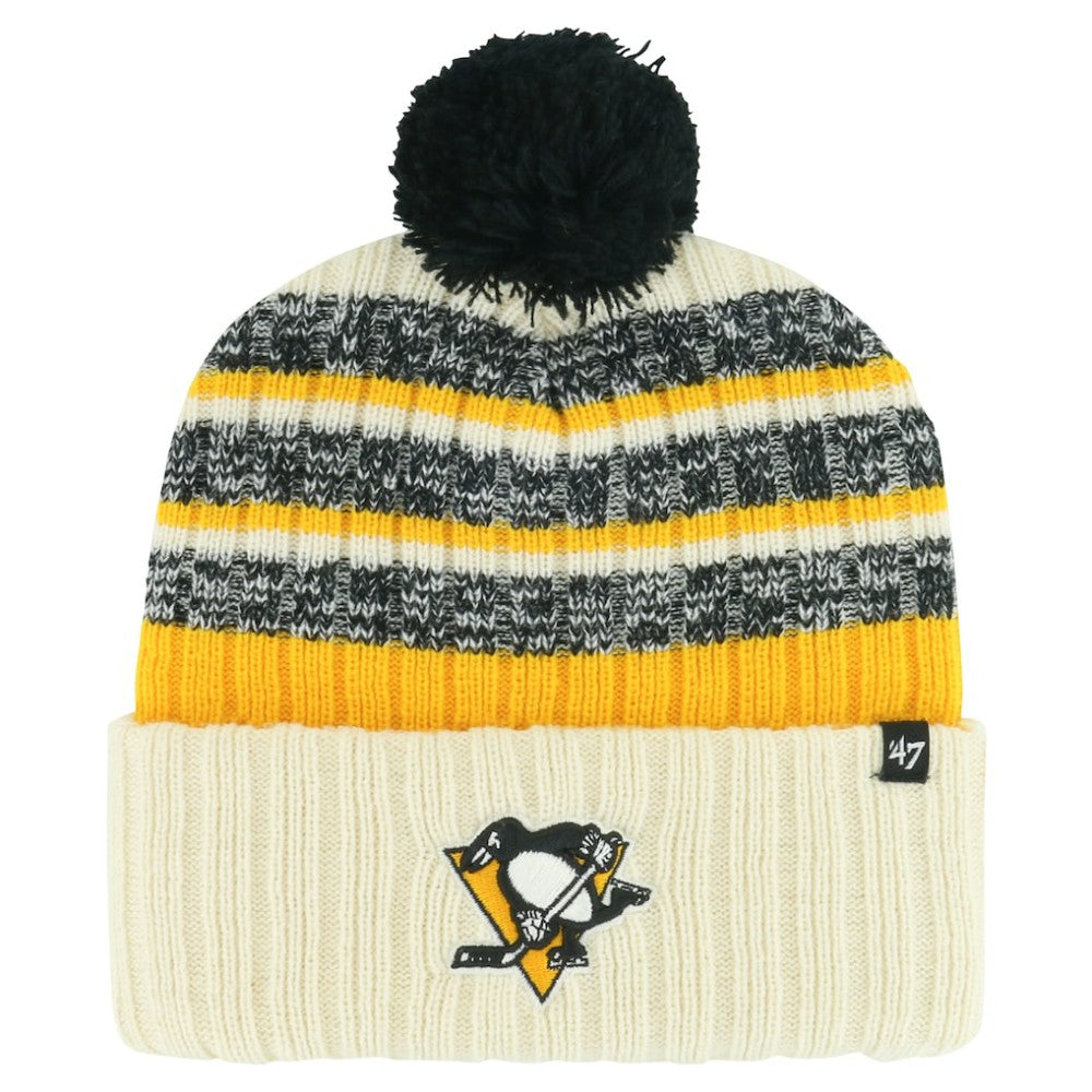 NHL Pittsburgh Penguins '47 Tavern Cuffed Knit Hat with Pom - Cream