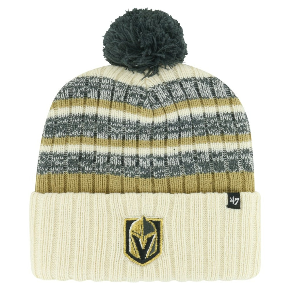 NHL Vegas Golden Knights '47 Tavern Cuffed Knit Hat with Pom - Cream