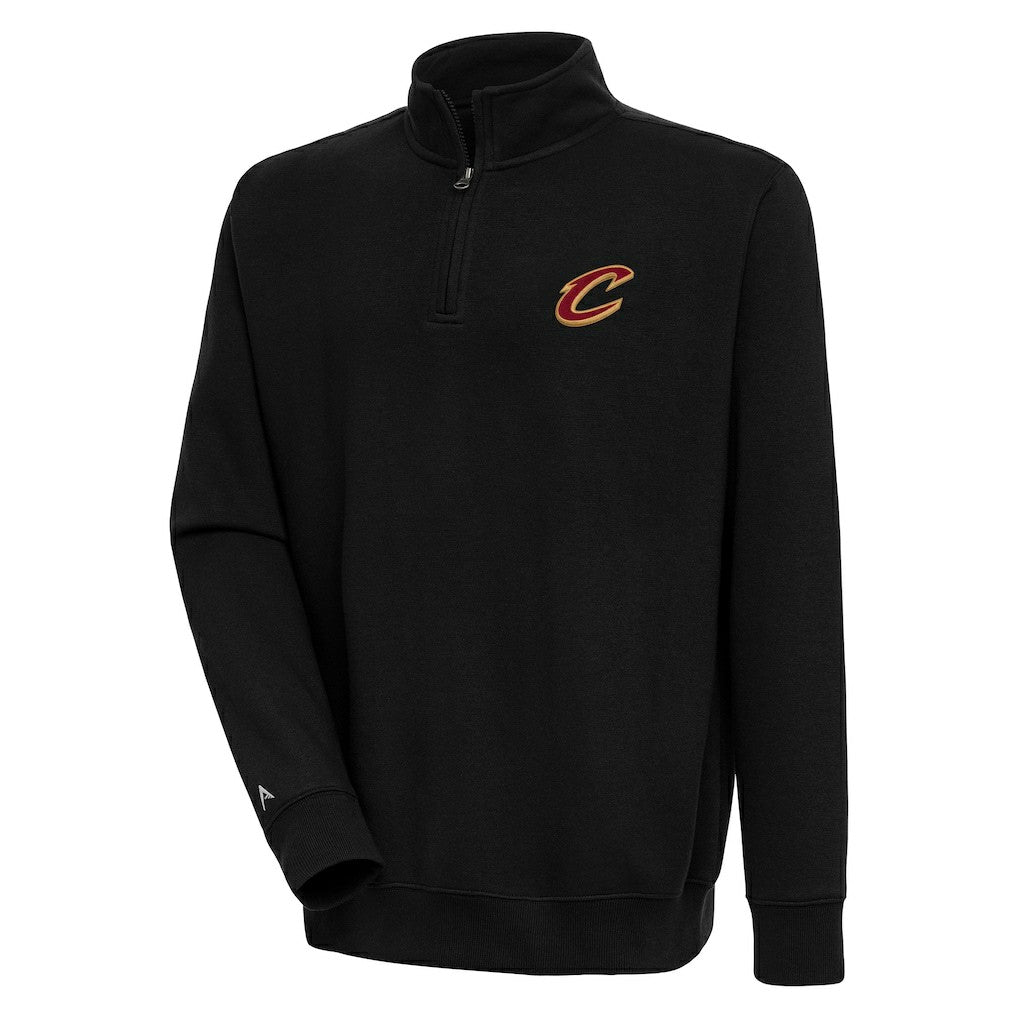 Cleveland Cavaliers Antigua Victory Quarter-Zip Pullover Top Black