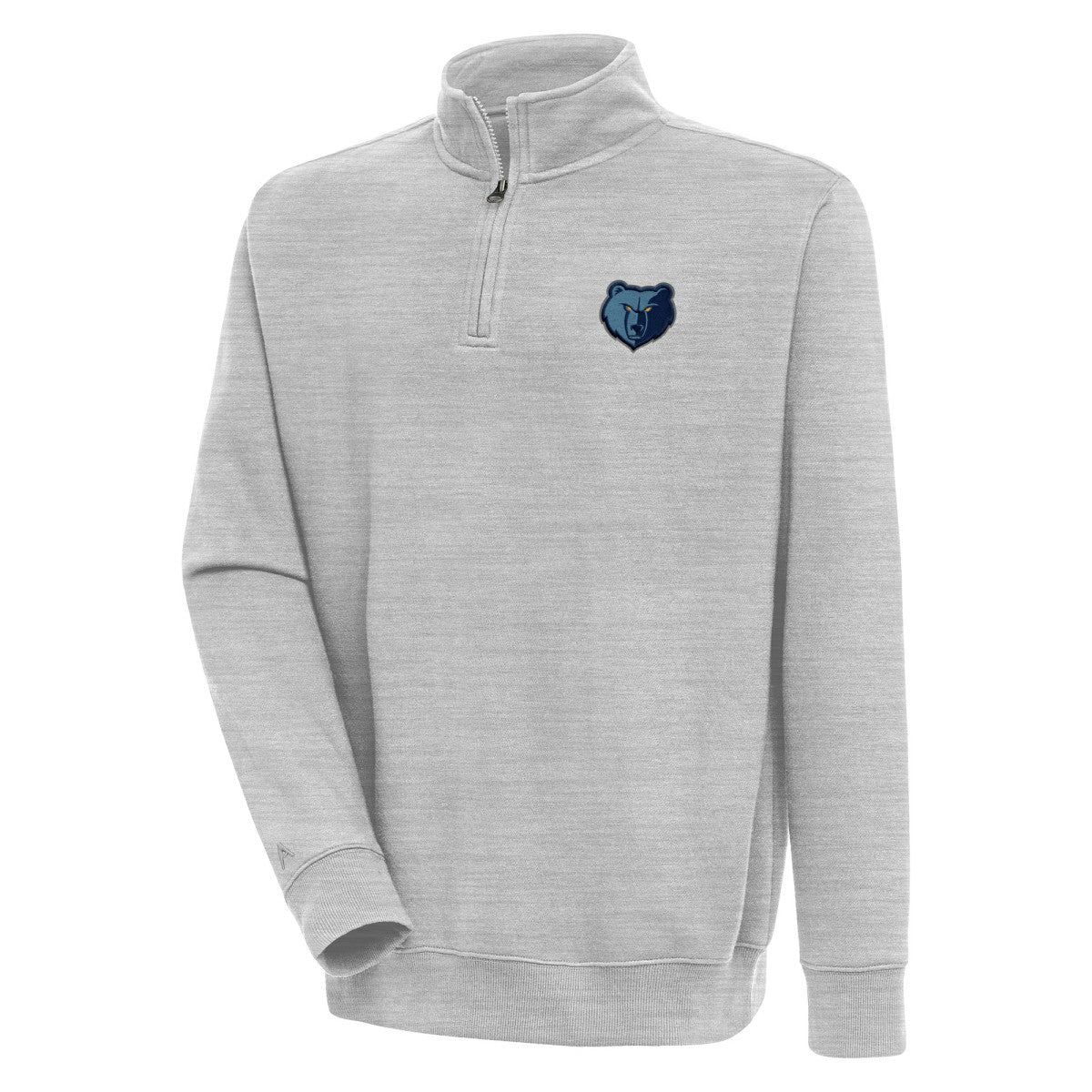 Memphis Grizzlies Antigua Victory Quarter-Zip Pullover Top Heather Gray