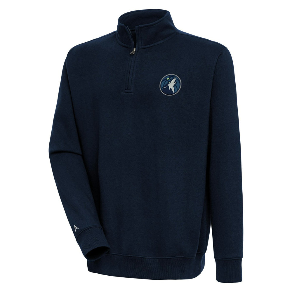 Minnesota Timberwolves Antigua Victory Quarter-Zip Pullover Top Navy