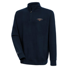 New Orleans Pelicans Antigua Victory Quarter-Zip Pullover Top Navy
