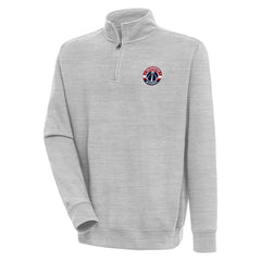 Washington Wizards Antigua Victory Quarter-Zip Pullover Top Heather Gray