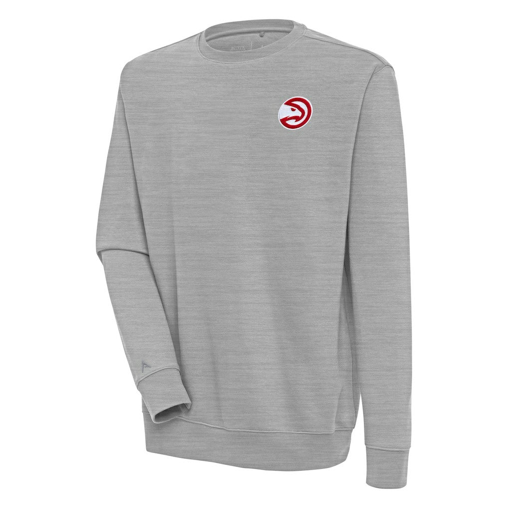 Atlanta Hawks Antigua Victory Pullover Sweatshirt Heather Gray