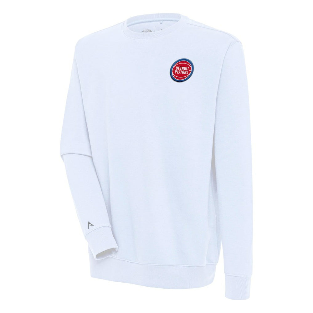 Detroit Pistons Antigua Victory Pullover Sweatshirt White