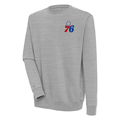Philadelphia 76ers Antigua Victory Pullover Sweatshirt Heather Gray
