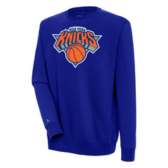 New York Knicks Antigua Victory Pullover Sweatshirt Blue