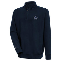 Dallas Cowboys Antigua Victory Quarter-Zip Pullover Top Navy