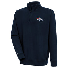 Denver Broncos Antigua Victory Quarter-Zip Pullover Top Navy