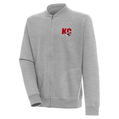 Kansas City Chiefs Antigua Victory Full-Zip Jacket Heather Gray