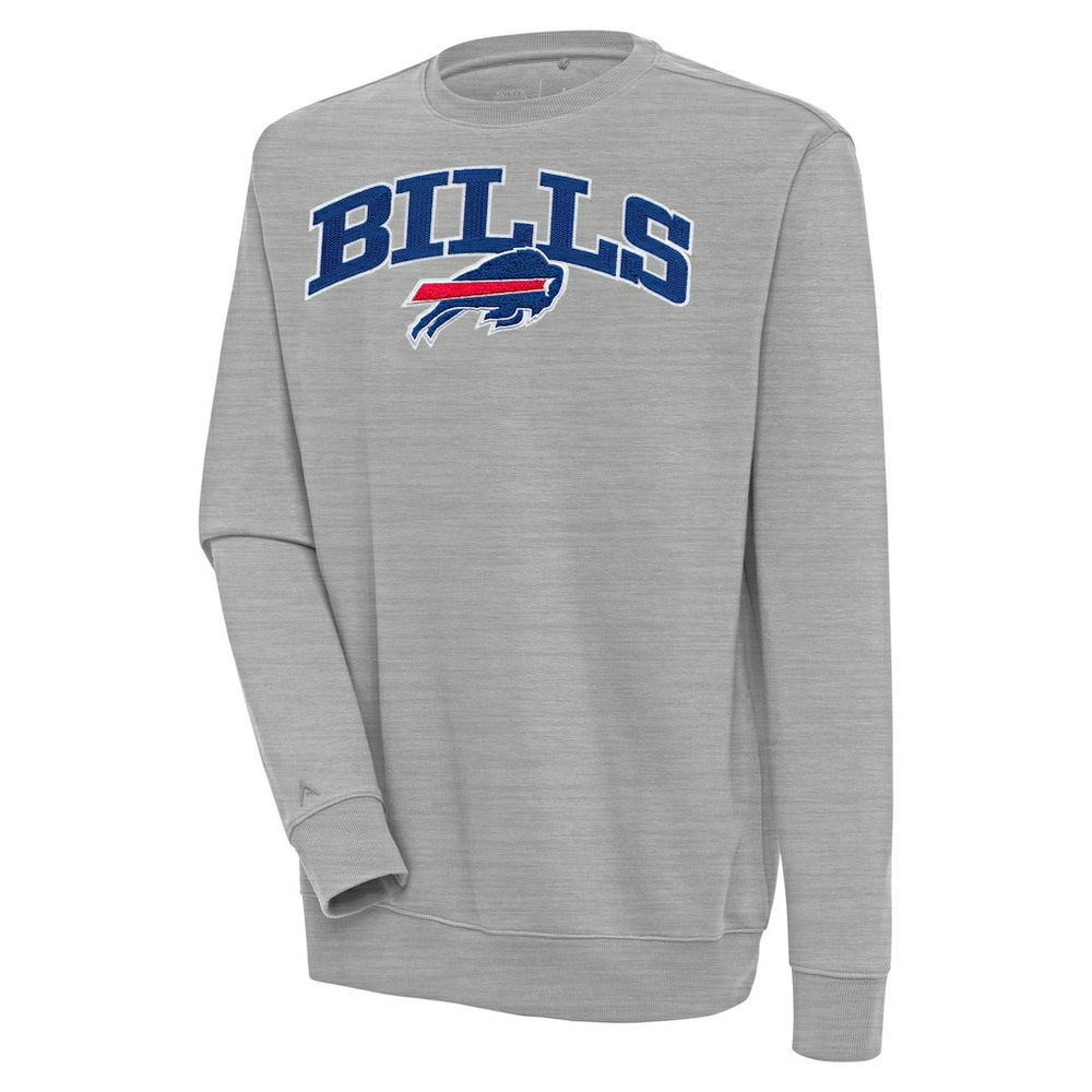 Buffalo Bills Antigua Victory Chenille Pullover Sweatshirt Heather Gray