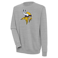 Minnesota Vikings Antigua Victory Pullover Sweatshirt Heather Gray