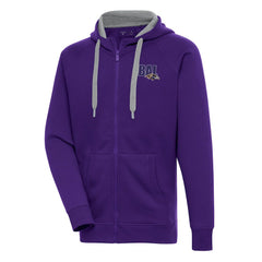 Baltimore Ravens Antigua Victory Full-Zip Hoodie Purple
