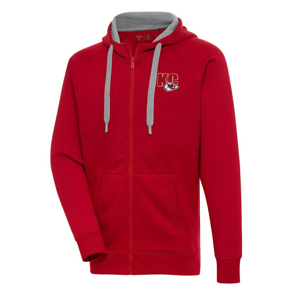 Kansas City Chiefs Antigua Victory Full-Zip Hoodie Red