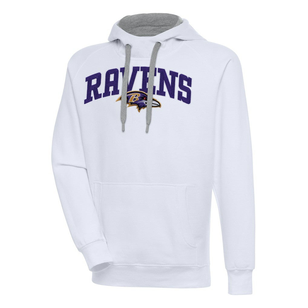 Baltimore Ravens Antigua Victory Pullover Hoodie White