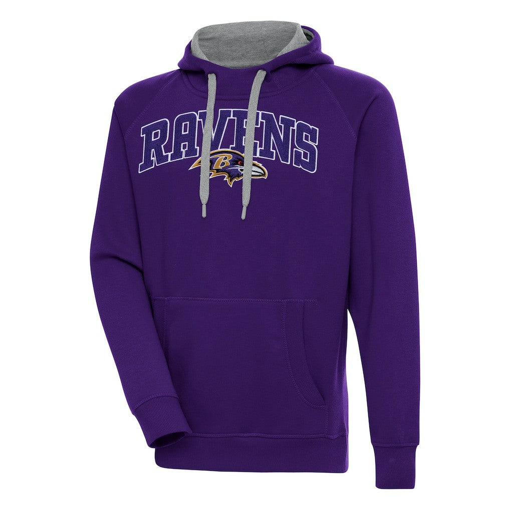 Baltimore Ravens Antigua Victory Pullover Hoodie Purple