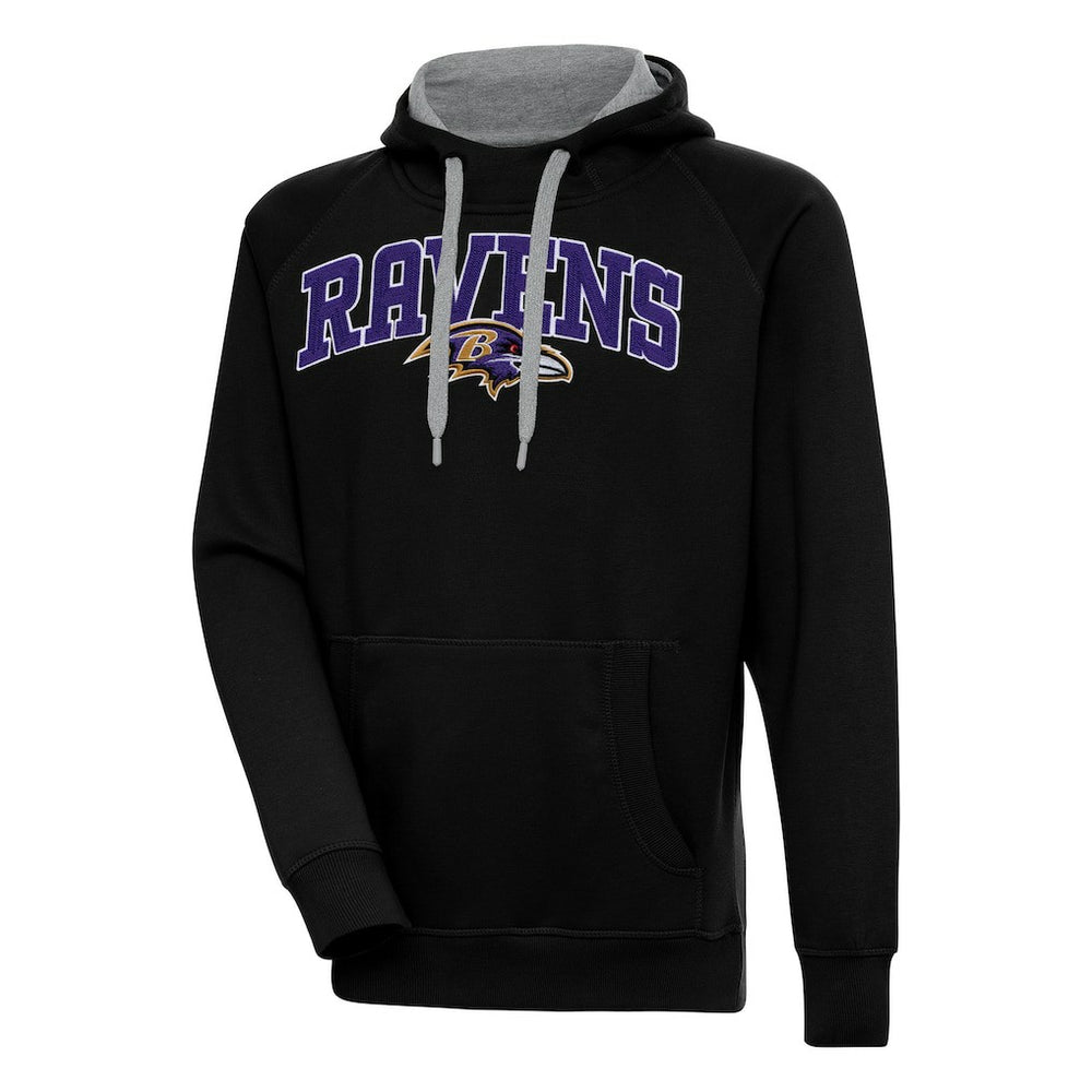 Baltimore Ravens Antigua Victory Pullover Hoodie Black