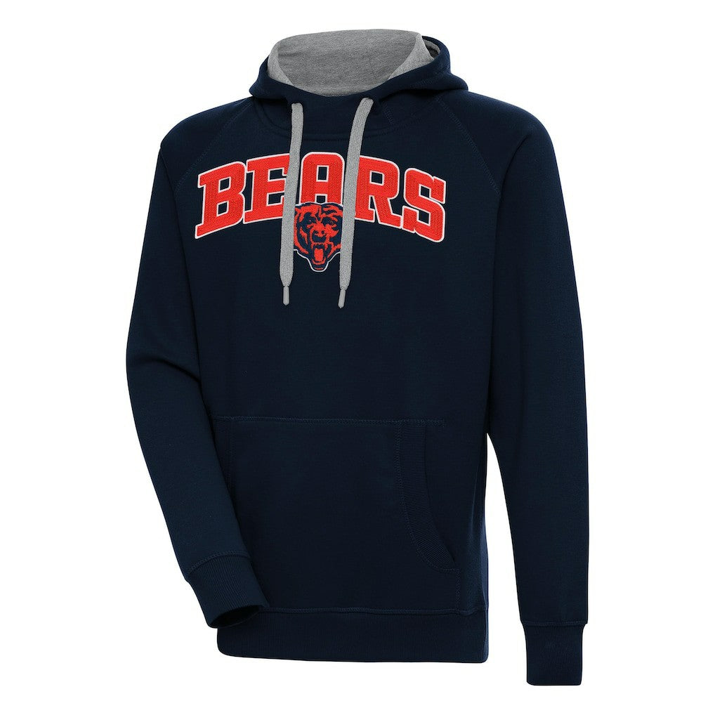 Chicago Bears Antigua Victory Pullover Hoodie Navy