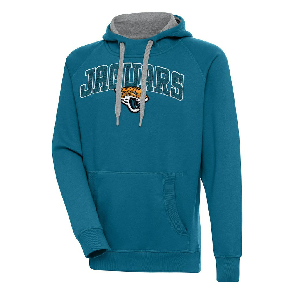 Jacksonville Jaguars Antigua Victory Pullover Hoodie Teal