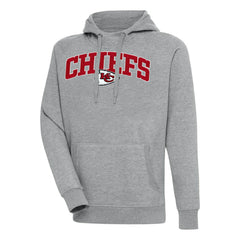 Kansas City Chiefs Antigua Victory Pullover Hoodie Heather Gray