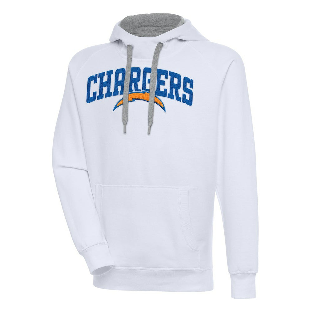 Los Angeles Chargers Antigua Victory Pullover Hoodie White