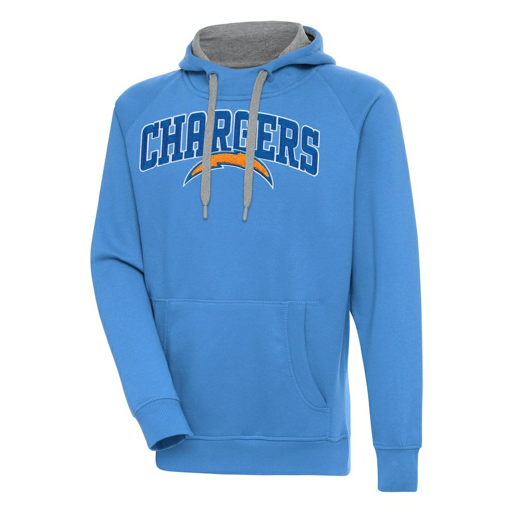 Los Angeles Chargers Antigua Victory Pullover Hoodie Powder Blue