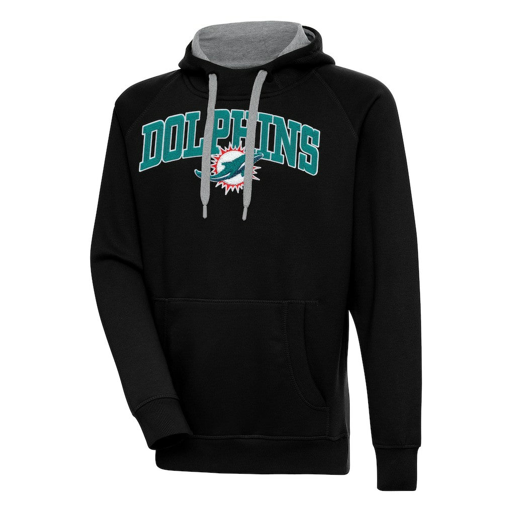 Miami Dolphins Antigua Victory Pullover Hoodie Black