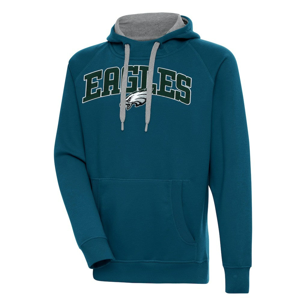 Philadelphia Eagles Antigua Victory Pullover Hoodie Midnight Green
