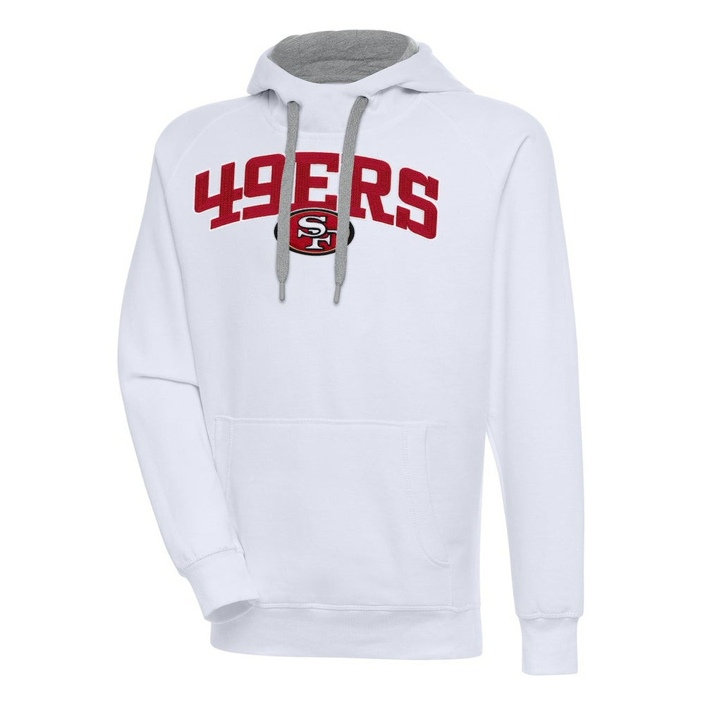 San Francisco 49ers Antigua Victory Pullover Hoodie White