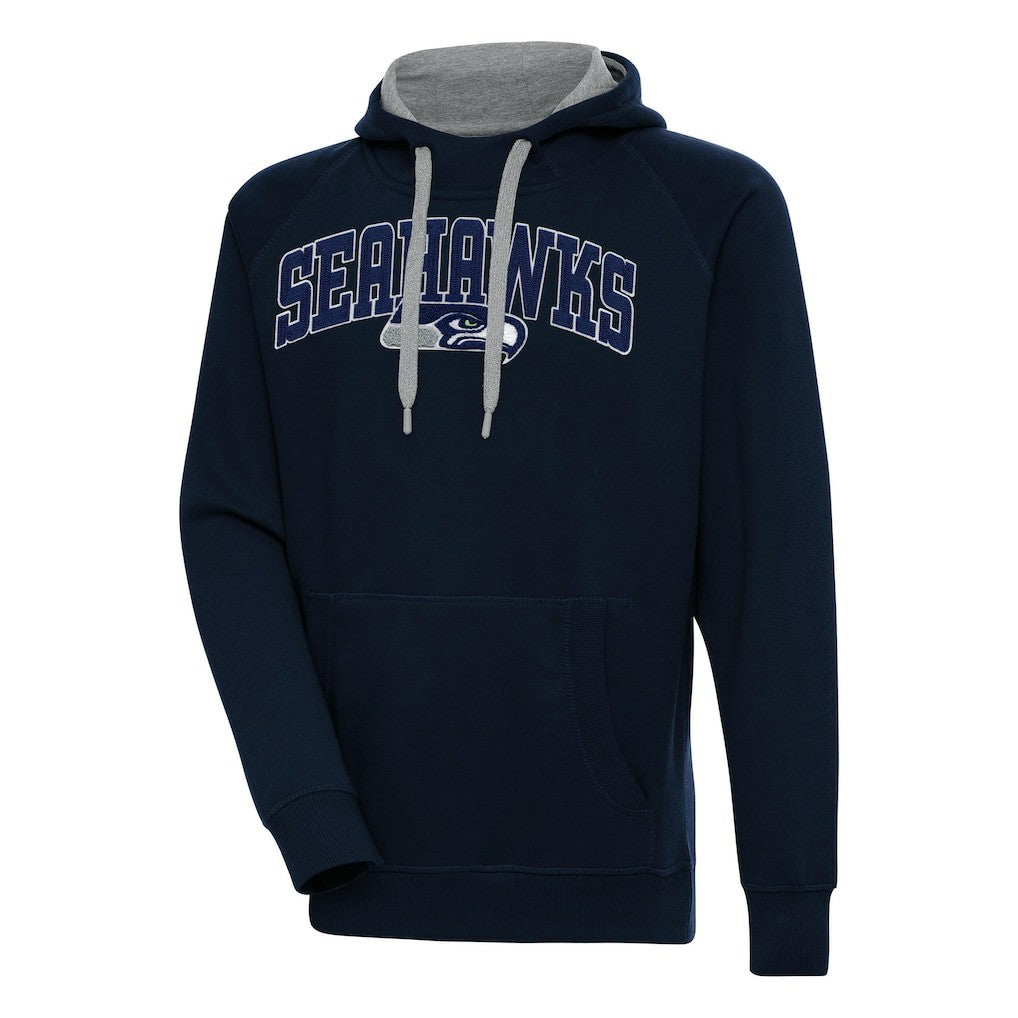 Seattle Seahawks Antigua Victory Pullover Hoodie College Navy