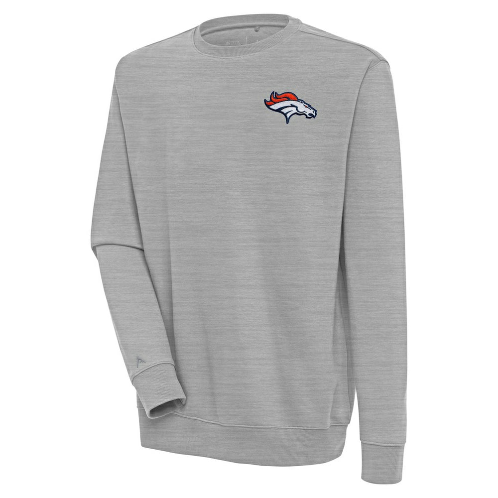 Denver Broncos Antigua Victory Pullover Sweatshirt Heather Gray