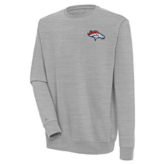 Denver Broncos Antigua Victory Pullover Sweatshirt Heather Gray