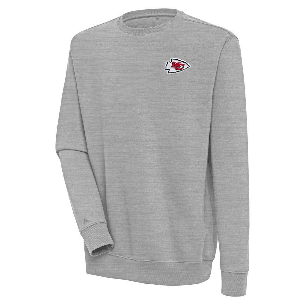 Kansas City Chiefs Antigua Victory Pullover Sweatshirt Heather Gray
