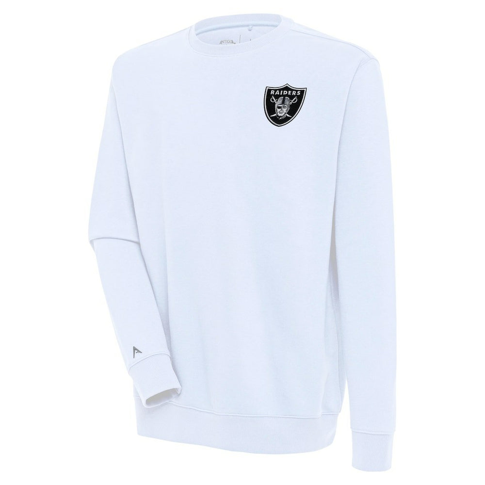 Las Vegas Raiders Antigua Victory Pullover Sweatshirt White
