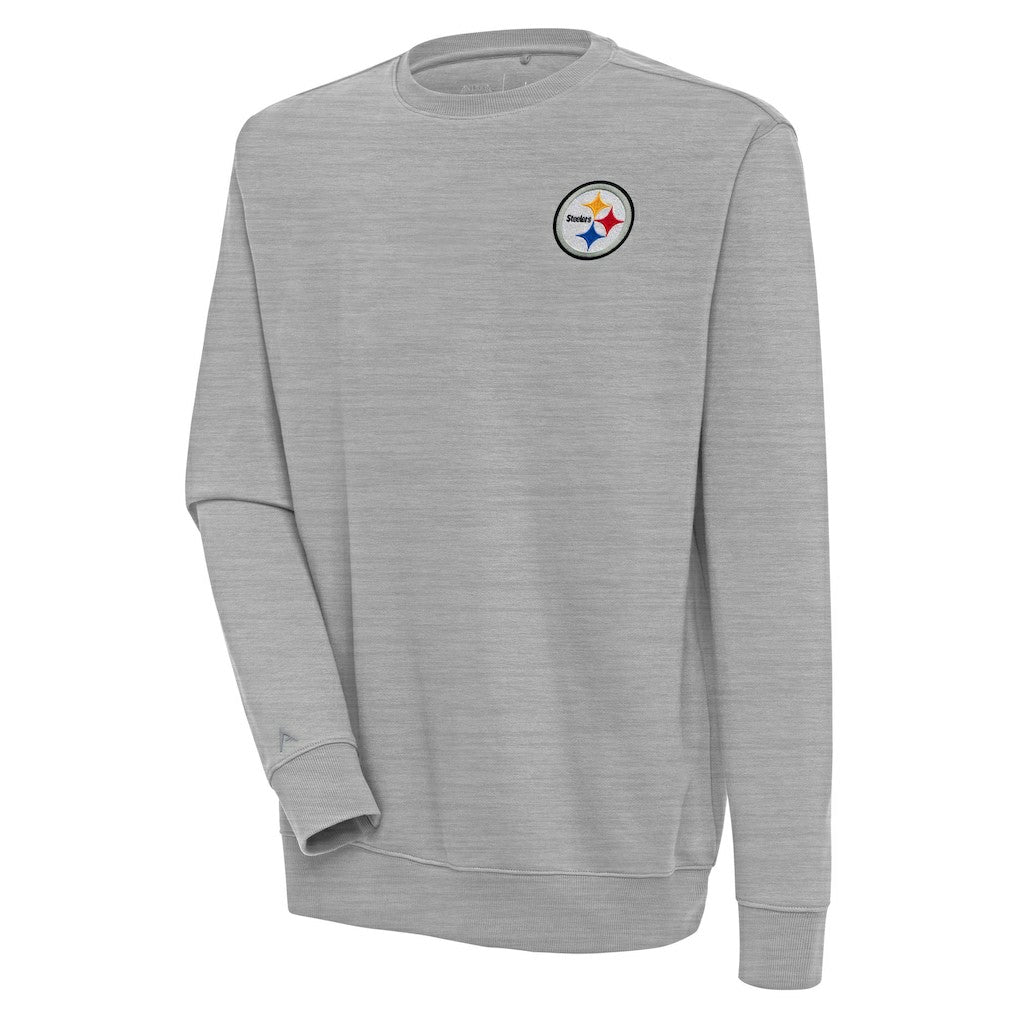 Pittsburgh Steelers Antigua Victory Pullover Sweatshirt Heather Gray