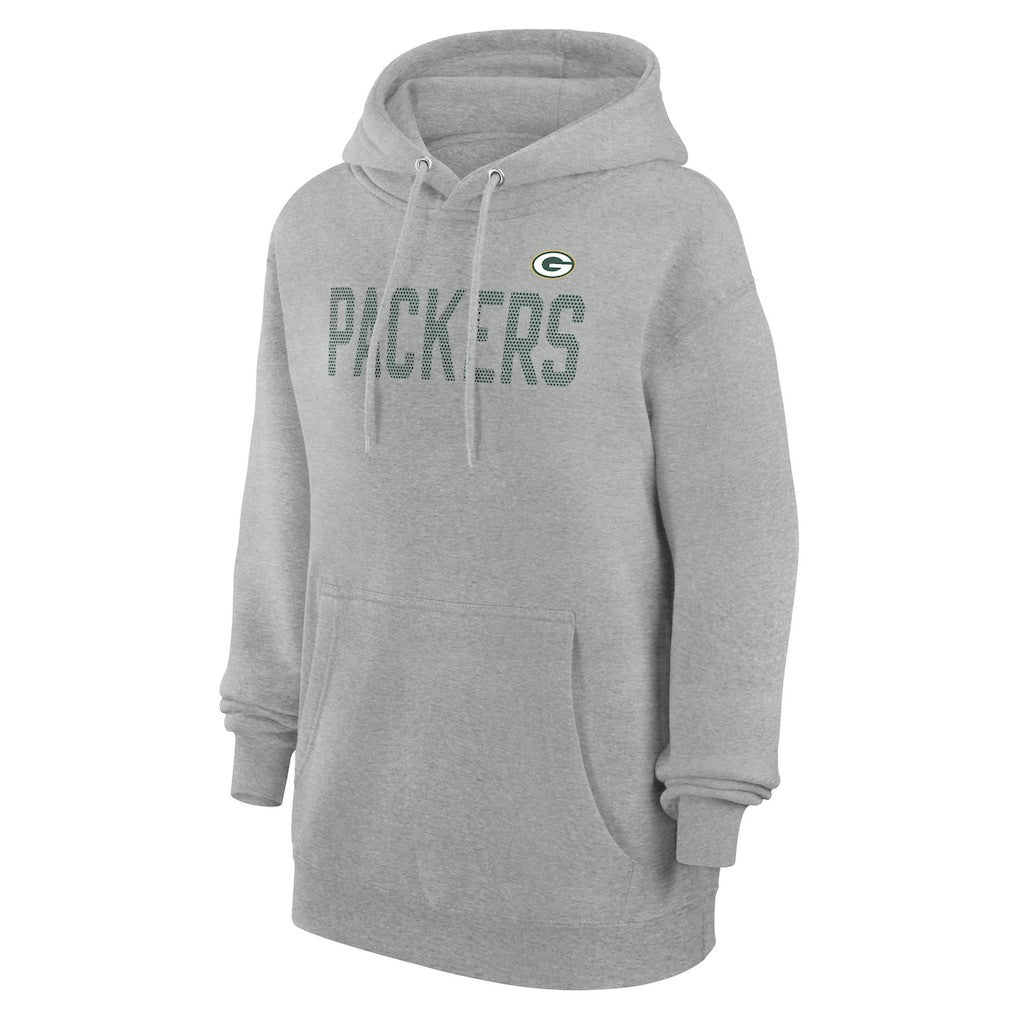 Green Bay Packers G-III 4Her by Carl Banks Women's Dot Print Pullover Hoodie Heather Gray