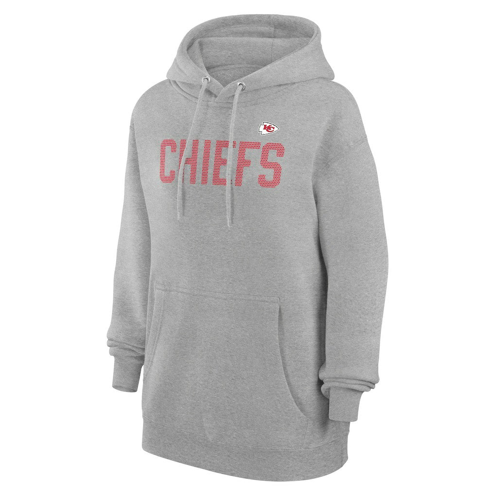 Kansas City Chiefs G-III 4Her by Carl Banks Women's Dot Print Pullover Hoodie Heather Gray