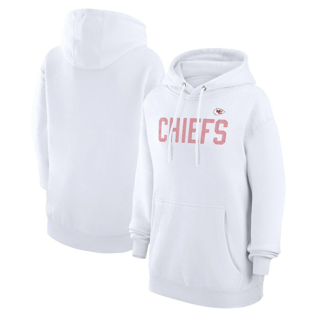 Kansas City Chiefs G-III 4Her by Carl Banks Women's Dot Print Pullover Hoodie White
