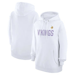 Minnesota Vikings G-III 4Her by Carl Banks Women's Dot Print Pullover Hoodie White