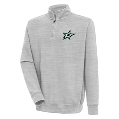 NHL Dallas Stars Antigua Victory Quarter-Zip Pullover Top - Heather Gray
