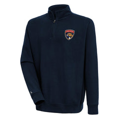 NHL Florida Panthers Antigua Victory Quarter-Zip Pullover Top - Navy