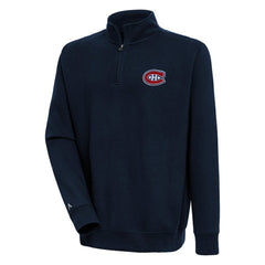 NHL Montreal Canadiens Antigua Victory Quarter-Zip Pullover Top - Navy