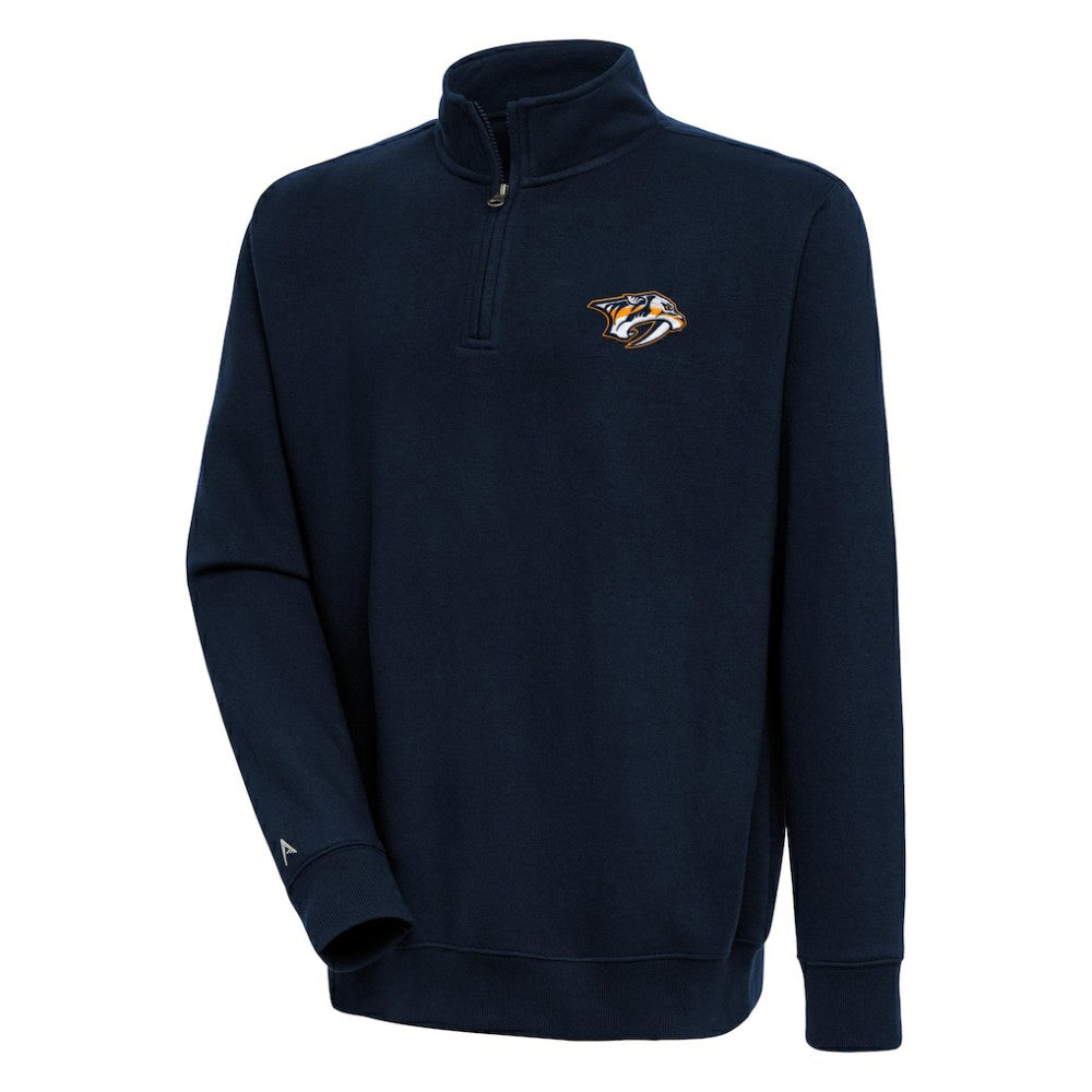 NHL Nashville Predators Antigua Victory Quarter-Zip Pullover Top - Navy