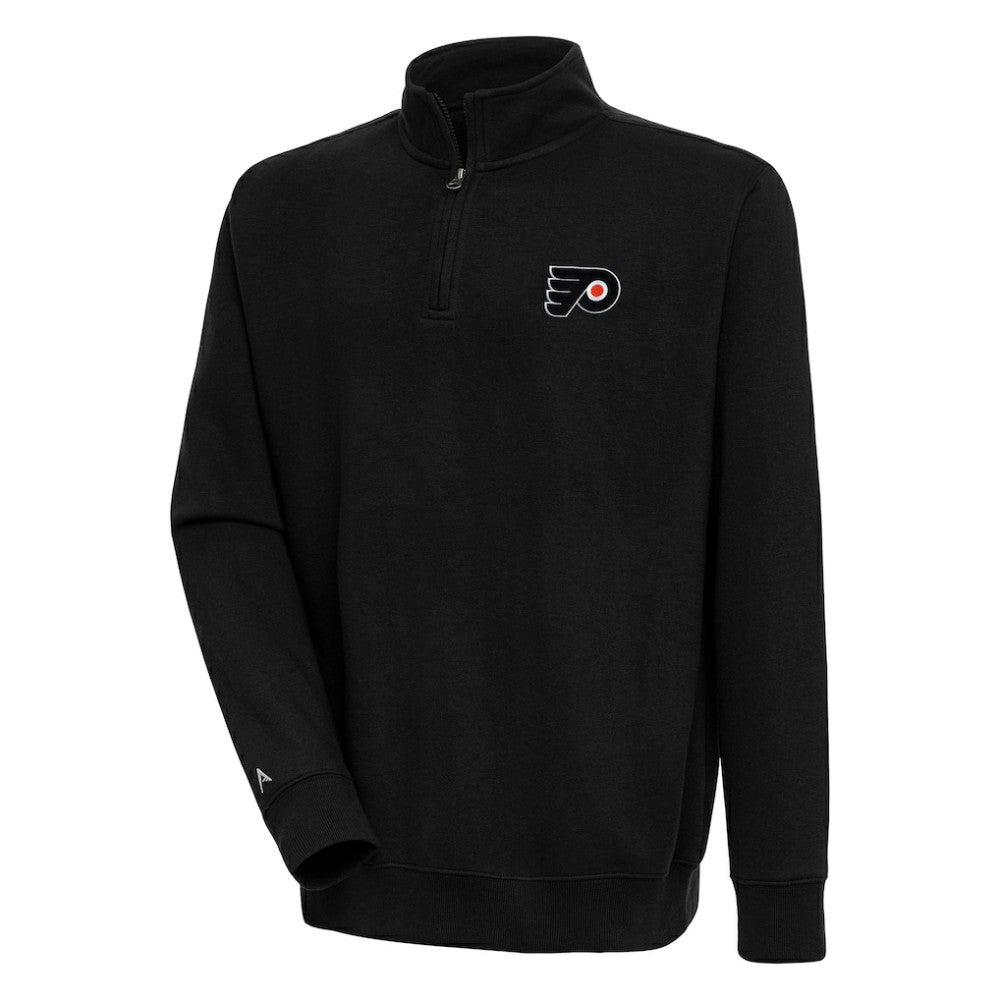 NHL Philadelphia Flyers Antigua Victory Quarter-Zip Pullover Top - Black