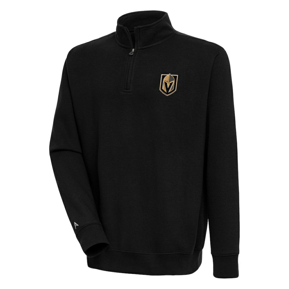 NHL Vegas Golden Knights Antigua Victory Quarter-Zip Pullover Top - Black