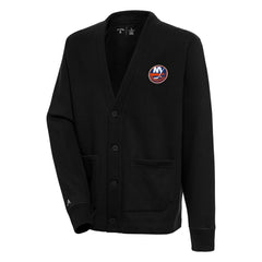 NHL New York Islanders Antigua Victory Cardigan - Black