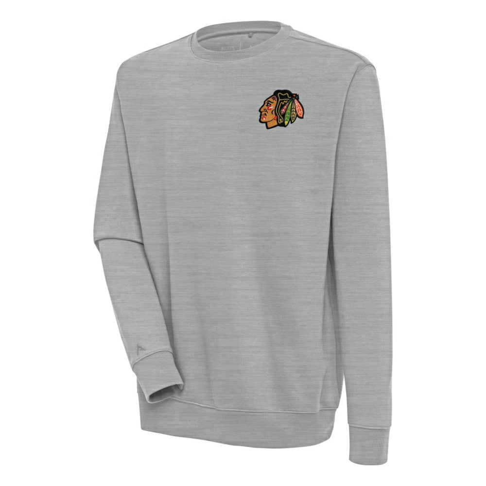 NHL Chicago Blackhawks Antigua Victory Pullover Sweatshirt - Heather Gray