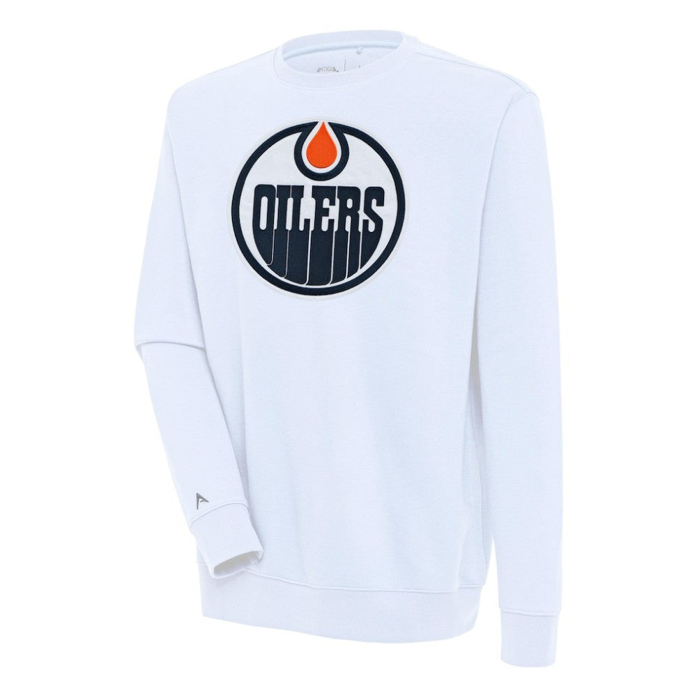 NHL Edmonton Oilers Antigua Victory Pullover Sweatshirt - White