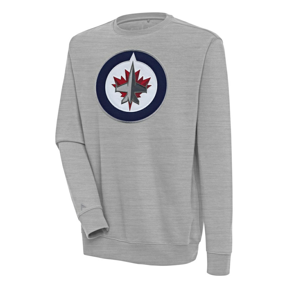 NHL Winnipeg Jets Antigua Victory Pullover Sweatshirt - Heather Gray